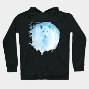 White Wolf Animal Wildlife Jungle Nature Forest Discovery Hoodie